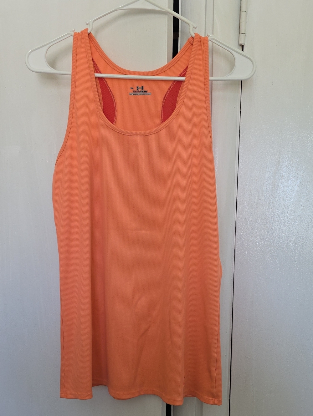 Under Armour Orange Ribbed Racerback Tank Top